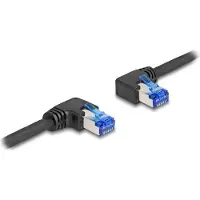 DeLOCK SFTP CAT6a netwerkkabel | haaks (links) / haaks (rechts) | zwart | LSZH | 3 meter