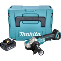 Makita DGA 520 T1JX1 Accuslijper 18 V 125 mm X-LOCK Brushless + 1x oplaadbare accu 5.0 Ah + Makpac - zonder lader