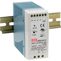 MEAN WELL DRA-40-24 DIN-rail netvoeding 24 V/DC 1.7 A 40.8 W Aantal uitgangen:1 x Inhoud 1 stuk(s)