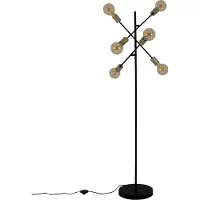 Näve Staande lamp Modo E27 max. 40 W, incl. Tipschakelaar/voetschakelaar, kleur: zwart, goudkleur (1 stuk)