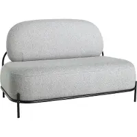 Meet by Paperflow Sofa ADMIRAAL, retro-look, B 1245 x D 710 x H 770 mm, grijs
