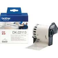 Brother DK-22113 Etiket Zwart op transparant (62 mm)