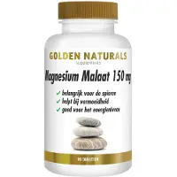 Golden naturals 2x Magnesium Malaat 150 mg 90 tabletten