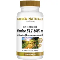 Golden naturals B12 3000mcg Zuigtabletten
