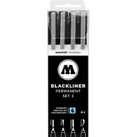 Molotow Blackliner Permanent Set 3 breit 4-teilig