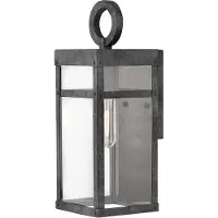 HINKLEY LED Wand Buitenlamp Porter | 1X E27 Max 60W | IP44 | Dimbaar | Aged Zinc