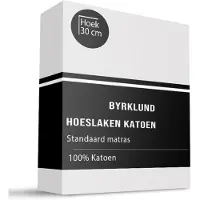 Byrklund Hoeslaken Katoen - Wit 160 x 200 cm / Wit