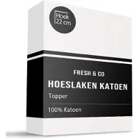 Fresh & Co Topper Hoeslaken Verkoelend - Katoen - Wit 180 x 210/220