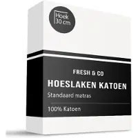 Fresh & Co Hoeslaken Verkoelend - Katoen - Wit 180 x 200/210 cm