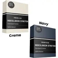 Fresh & Co Hoeslaken - Katoen Jersey Stretch - Crème 190/200 x