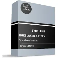 Byrklund Hoeslaken Katoen - Blauw 90 x 200 cm / Blauw