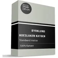Byrklund Hoeslaken Katoen - Grijsgroen 140 x 200 cm / Grijsgroen
