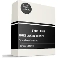 Byrklund Hoeslaken Katoen - Jersey Stretch - Off White 160 x 200 cm