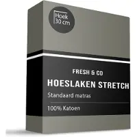 Fresh & Co Hoeslaken - Katoen Jersey Stretch - Truffel 160 x 200/210