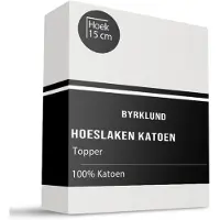 Byrklund Topper Hoeslaken Katoen - Wit 90 x 200 cm
