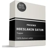 Dekbed Discounter Topper Hoeslaken - Katoen Satijn - Crème 90 x