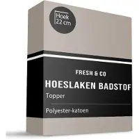 Fresh & Co Topper Hoeslaken - Badstof - Taupe 140 x 200/210/220 cm