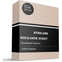 Byrklund Hoeslaken Katoen - Jersey Stretch - Oud Roze 180 x 220 cm