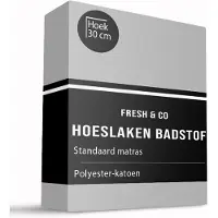 Fresh & Co Hoeslaken - Badstof - Lichtgrijs 160 x 200/210/220 cm