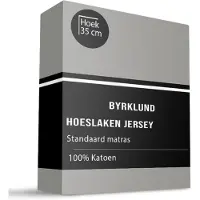Byrklund Hoeslaken Katoen - Jersey Stretch - Taupe 180 x 220 cm
