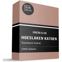 Fresh & Co Hoeslaken Verkoelend - Katoen - Terra 180 x 200/210 cm