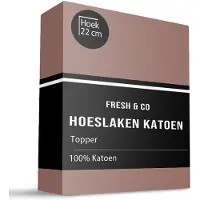 Fresh & Co Topper Hoeslaken Verkoelend - Katoen - Taupe 80 x 200 cm
