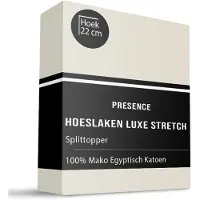 Presence Splittopper Hoeslaken- Mako Jersey Katoen - Crème 140 x