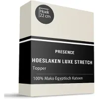 Presence Topper Hoeslaken - Mako Jersey Katoen - Crème 70/80 x
