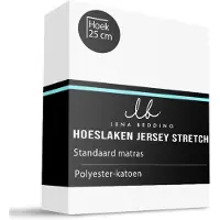 Luna Bedding Hoeslaken - Jersey Stretch - Wit 160 x 200 cm