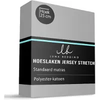Luna Bedding Hoeslaken - Jersey Stretch - Grijs 190/200 x 200 cm