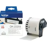 Brother Etiket DK-22205 Zwart op wit (62 mm)
