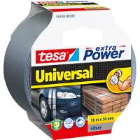 TESA UNIVERSAL 56348-00000-06 Textieltape extra Power Zilver (l x b) 10 m x 50 mm 1 stuk(s)