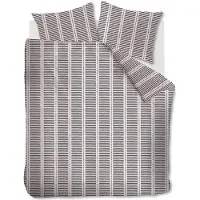 Vtwonen Stip and Stripe dekbedovertrek - Eenpersoons - 140x200/220 cm - Blush