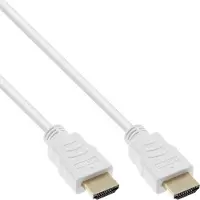 InLine HDMI kabel - versie 2.0 (4K 60Hz + HDR) - CU koper aders / wit - 3 meter