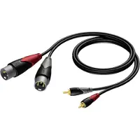 Procab CLA701 2x XLR Male - 2x RCA Male 1,5 Meter
