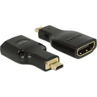DeLOCK Micro HDMI - HDMI adapter - versie 2.0 (4K 60Hz) / zwart