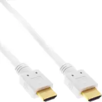 InLine HDMI kabel - versie 2.0 (4K 60Hz + HDR) - CU koper aders / wit - 1 meter