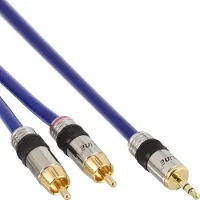 InLine Premium 3,5mm Jack - Tulp stereo audio kabel / blauw - 15 meter