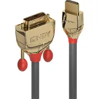 Lindy 36196 HDMI DVI-D Grijs kabeladapter/verloopstukje