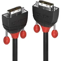 Lindy 36259 DVI-kabel DVI Aansluitkabel DVI-D 18+1-polige stekker, DVI-D 18+1-polige stekker 10.00 m Zwart