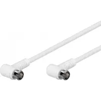 Goobay F-quick (m) - F-quick (m) coaxkabel / haaks - wit - 2,5 meter