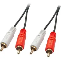 Lindy 35661 Cinch Audio Aansluitkabel [2x Cinch-stekker - 2x Cinch-stekker] 2.00 m Zwart