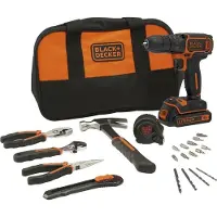 Black & Decker Boormachine - Black and Decker - BDCDC18HTSA - 18V - 1,5Ah Li-Ion - Inclusief accessoires