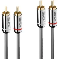 Lindy 35348 RCA Audio Aansluitkabel [2x Cinch-stekker - 2x Cinch-stekker] 5 m Antraciet