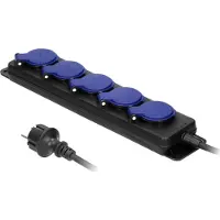 ORNO Heavy-duty stekkerdoos voor buiten - 5-voudig - IP44 Stof & spatwaterdicht - Kabellengte 3 meter - Penaarde - Geschikt voor België