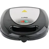 LUND professional 3 in 1 contactgrill wafelijzer en tosti ijzer - Tosti apparaat - Grillplaten - Wafelplaten - Klassiek model - 760W - Zwart / zilver