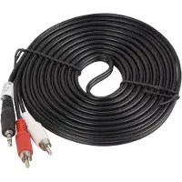Lanberg CA-MJRC-10CC-0050-BK audio kabel 5 m 3.5mm 2 x RCA Zwart