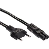 Akyga Voedingskabeladapter Voor Notebook/Laptop, 2-Pins Iec C7