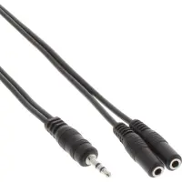 InLine Câble jack Y, , 3,5mm jack à 2x 3,5mm jack femelle, Stéréo
