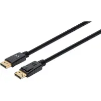 Manhattan 355568 DisplayPort-kabel DisplayPort Aansluitkabel DisplayPort-stekker, DisplayPort-stekker 1.00 m Zwart Afgeschermd (drievoudig), PVC-mantel,